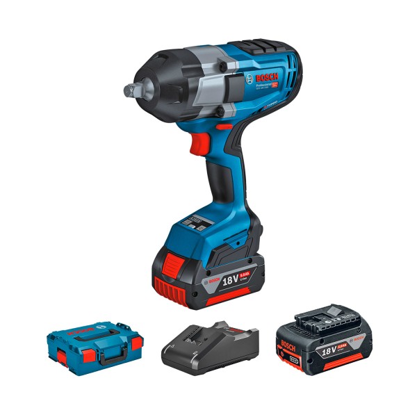 Акумулаторен ударен гайковерт Bosch GDS 18V-1000, 1/2", 18 V, 1000 Nm, 2бр. батерии и зарядно